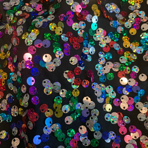 Multicoloured body with neon green tulle costume. - Picture 3 of 9